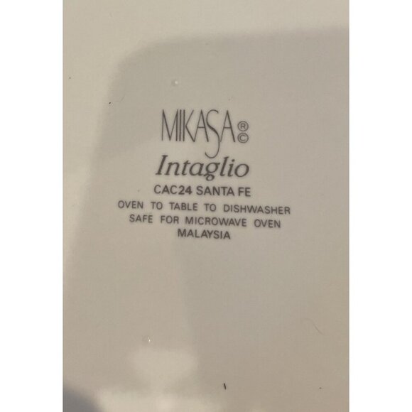 Mikasa Intaglio CAC24 Santa‎ Fe Pie Quiche Plate Vintage Southwestern Aztec - Picture 4 of 4